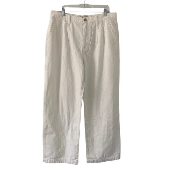 Madewell Denim - Madewell Women's The Harlow Wide Leg Pleated Front Denim Jean Size 32